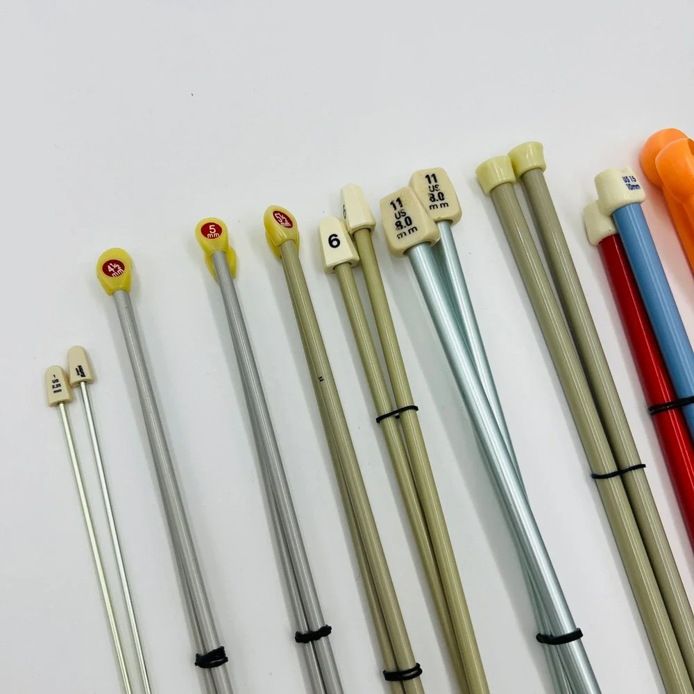 Mixed Lot Knitting Needles Bates Boye US 1 to 50 Aluminum Plastic 25mm Jumbo Set